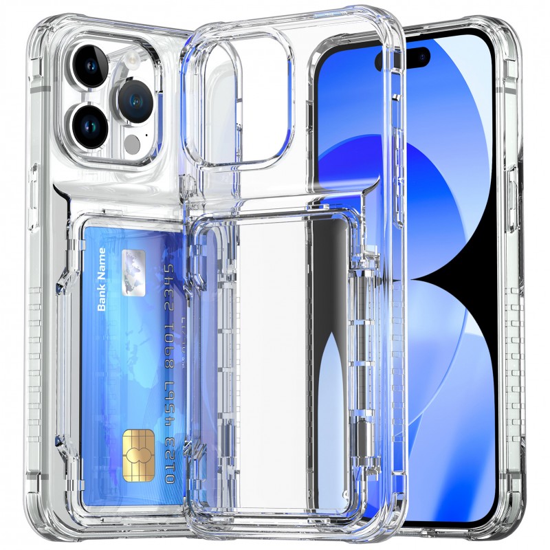 Transparent Phone Case with a Large Card Slot, High-quality 